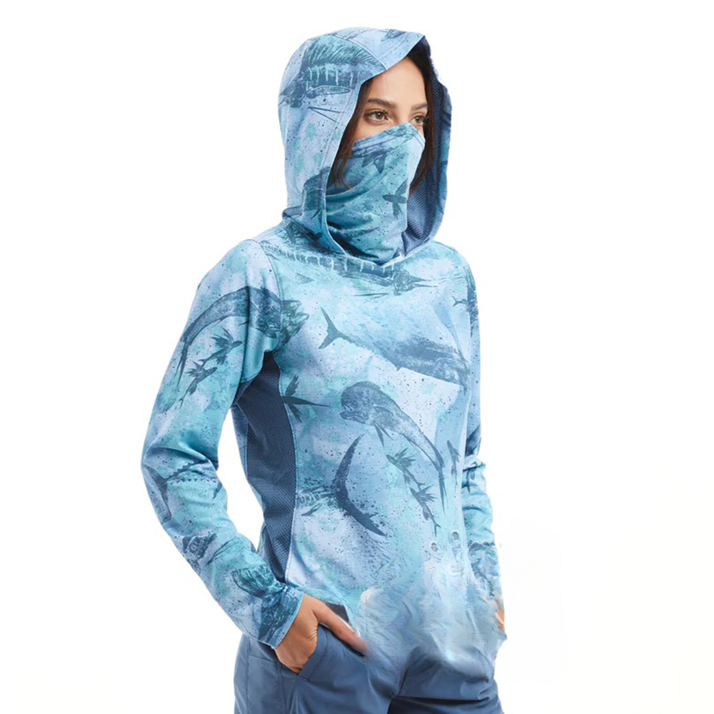 Fishing Shirt Uv Protection - Kaos Pemancing Wanita Lengan Panjang, Hoodie
