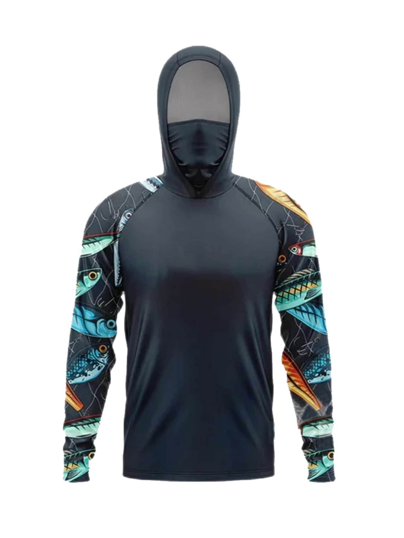 Kaos Hoodie Pancing Pria UPF 5 - Fishing Hoodie ulasan dan harga