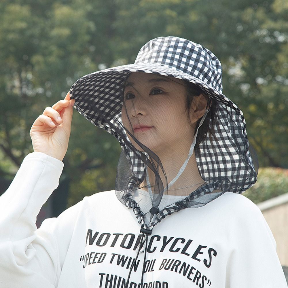 Topi Nyamuk Motif Bunga Modis  - Fishing Hat ulasan dan harga